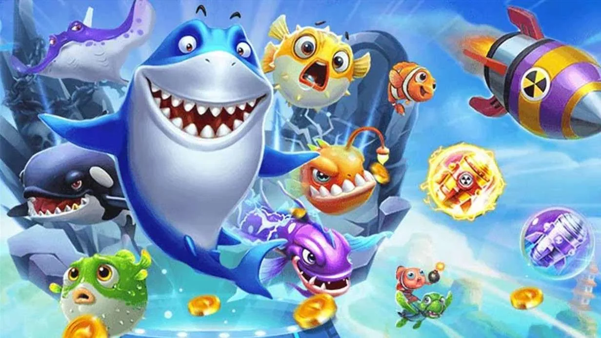 Layar permainan tembak ikan GEMS365 dengan suasana bawah laut